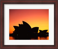 Framed Sunrise over an opera house, Sydney Opera House, Sydney, Australia