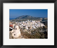 Framed Thira (Fira) City, Cyclades Islands, Greece