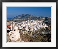 Framed Thira (Fira) City, Cyclades Islands, Greece