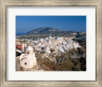 Framed Thira (Fira) City, Cyclades Islands, Greece