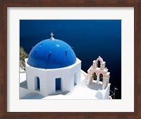 Framed Santorini, Oia , Cyclades Islands, Greece Arial View