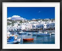 Framed Town View, Mykonos, Cyclades Islands, Greece