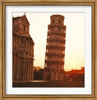 Framed Tower at sunrise, Leaning Tower, Pisa, Italy