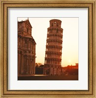 Framed Tower at sunrise, Leaning Tower, Pisa, Italy