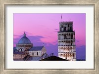 Framed Tower at night, Leaning Tower, Pisa, Italy