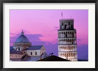 Framed Tower at night, Leaning Tower, Pisa, Italy