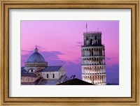 Framed Tower at night, Leaning Tower, Pisa, Italy