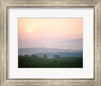Framed Sunrise near Hawes, Yorkshire Dales National Park, North Yorkshire, England