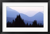Framed Silhouette of mountains at sunrise, Mt Rainier, Mt Rainier National Park, Washington State, USA