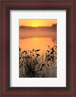 Framed Sunrise over a lake