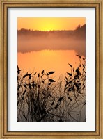 Framed Sunrise over a lake