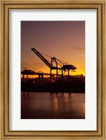 Framed Sunrise, Port of Long Beach, CA, USA