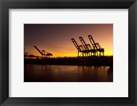 Framed Sunrise, Port of Long Beach, CA, USA