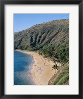 Framed High angle view of a bay, Hanauma Bay, Oahu, Hawaii, USA