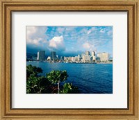 Framed Buildings on the waterfront, Waikiki Beach, Honolulu, Oahu, Hawaii, USA