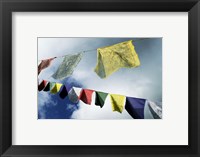 Framed Low angle view of prayer flags, Kathmandu, Nepal