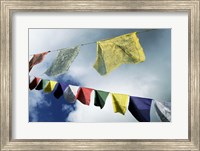 Framed Low angle view of prayer flags, Kathmandu, Nepal