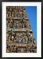 Framed Carvings on a temple, Sri Meenakshi Hindu Temple, Chennai, Tamil Nadu, India
