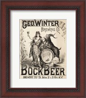 Framed Bock Beer Brewing Company