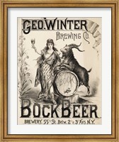 Framed Bock Beer Brewing Company