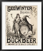 Framed Bock Beer Brewing Company