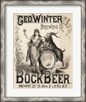 Framed Bock Beer Brewing Company