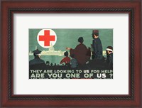 Framed Red Cross War Fund