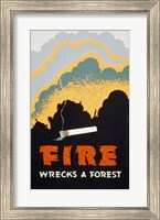 Framed Fire Wrecks a Forest