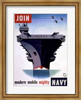 Framed Modern Mobile Mighty Navy