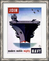 Framed Modern Mobile Mighty Navy