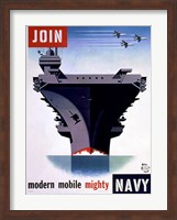 Framed Modern Mobile Mighty Navy