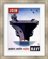 Framed Modern Mobile Mighty Navy