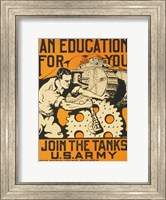 Framed Join the Tanks US Army