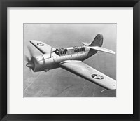 Framed High angle view of a fighter plane in flight, Curtiss SB2C Helldiver, December 1941