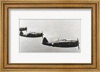 Framed Three fighter planes, P-47 Thunderbolt