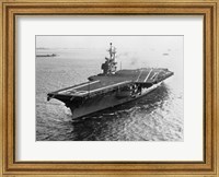 Framed High angle view of an aircraft carrier in the sea, USS Forrestal (CVA-59)