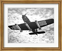 Framed Low angle view of a fighter plane carrying missiles in flight, Martin AM-1 Mauler, US Navy