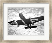 Framed Low angle view of a fighter plane carrying missiles in flight, Martin AM-1 Mauler, US Navy