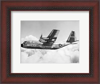 Framed Military airplane in flight