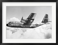 Framed Military airplane in flight