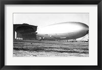 Framed USA, New Jersey, Hindenberg, Airship on a landscape