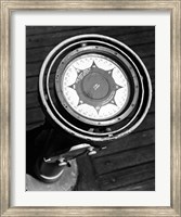 Framed Close up of compass on deck of boat, Compass-Gyro Repeater