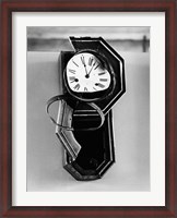 Framed Clock from Nagasaki, stopped at 11:02 AM, August 9, 1945 at the moment of the Atomic Bomb explosion,  Nagasaki, Japan