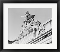 Framed USA, New York State, New York City, Grand Central Clock, low angle view