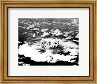 Framed Aerial view of an atomic bomb explosion, Bikini Atoll, Marshall Islands