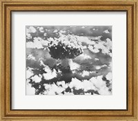 Framed High angle view of an atomic bomb explosion, Bikini Atoll, Marshall Islands, July 25, 1946