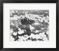 Framed High angle view of an atomic bomb explosion, Bikini Atoll, Marshall Islands, July 25, 1946