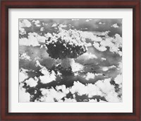 Framed High angle view of an atomic bomb explosion, Bikini Atoll, Marshall Islands, July 25, 1946