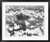 Framed High angle view of an atomic bomb explosion, Bikini Atoll, Marshall Islands, July 25, 1946