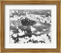 Framed High angle view of an atomic bomb explosion, Bikini Atoll, Marshall Islands, July 25, 1946